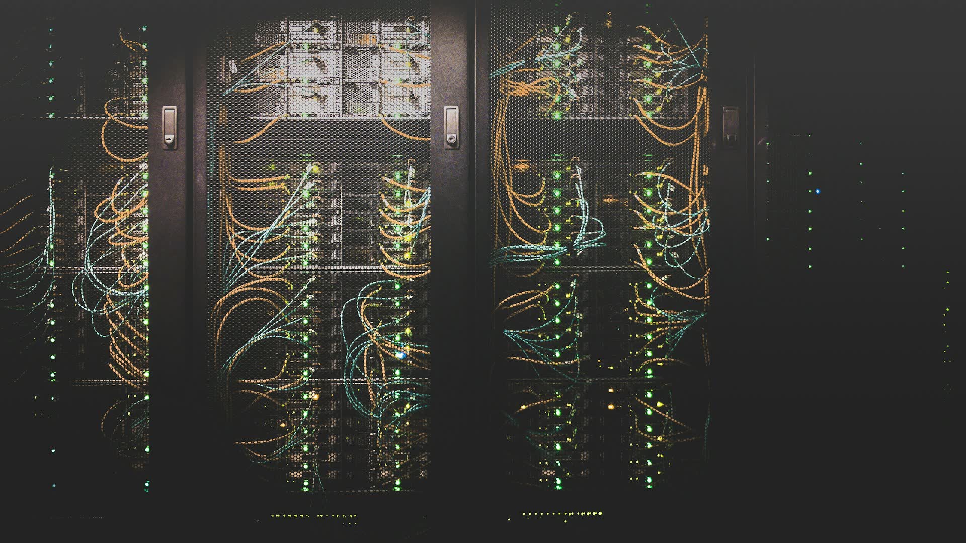 Server racks in an enterprise data center